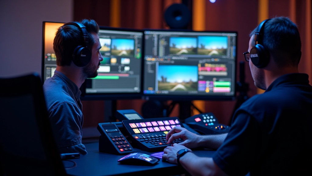 Estudio profesional de edición de color y flujos visuales para vídeo