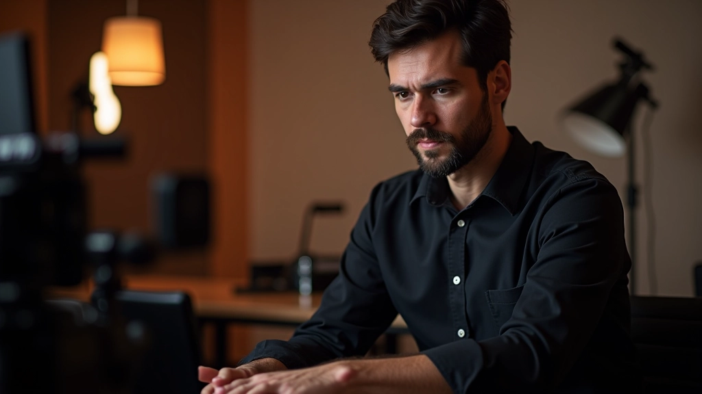 Productor de vídeo trabajando en edición de color